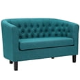 thumbnail image 1 of Modern Contemporary Urban Design Living Lounge Room Loveseat Sofa, Blue, Fabric, 1 of 4