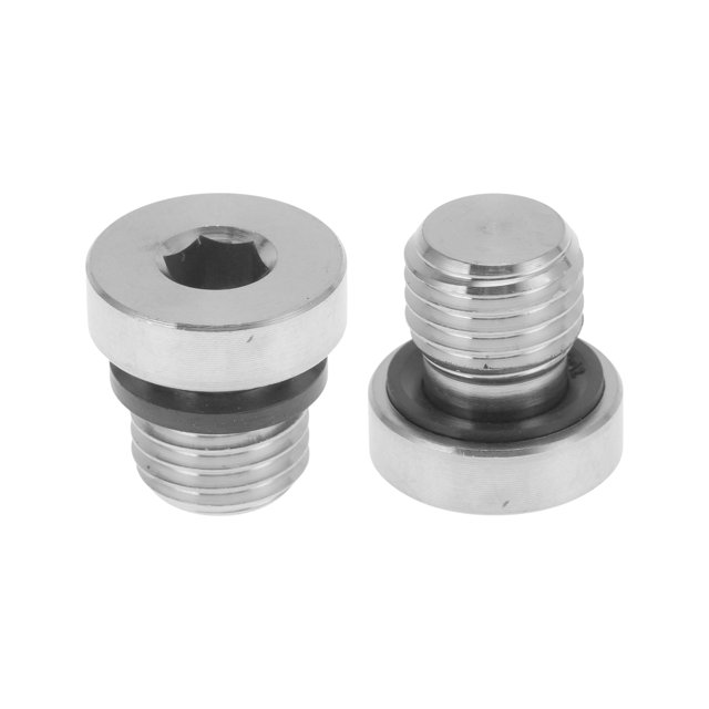 Accesorios de tubería de acero inoxidable 304 Unique Bargains M12x1.5 tapón hexagonal interno 43/64" Longitud 2 Pcs