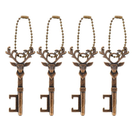 

4pcs Christmas Deer Shape Design Bottle Opener Beer Opening Tool Vintage Opener