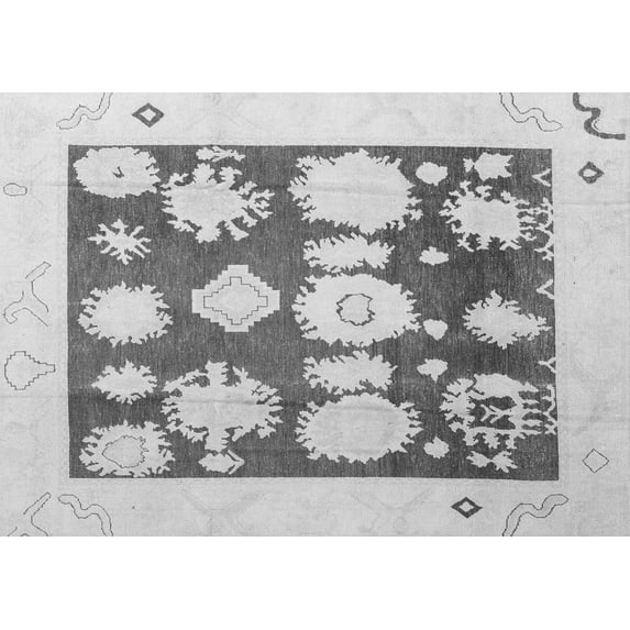 Ahgly Company Indoor Rectangle Oriental Gray Traditional Area Rugs, 8' x 10'