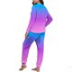 thumbnail image 5 of Conjunto de pijama informal de invierno para mujer, de doble cara, con cuello redondo estampado, manga larga, top anudado a mano, pantalones con cordón ajustable, ropa de casa, blusa de poliéster., 5 of 7