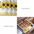 thumbnail image 6 of Placemats Set of 8, Sunflower Woven Placemat, Linen Place Mats for Kitchen/Dining Tables, Yellow Flowers Yellow Plaid Farmhouse Washable Table Mats for Party, 6 of 8