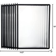 Djois by Tarifold Wall Document Display System, Easy-Load Corner Closure Design, 10 Polypropylene Pockets, Letter-Size, Black