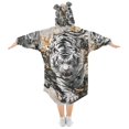 thumbnail image 2 of BZSMCE Wearable Blanket Hoodie Fashion Emerald Storm Tiger Home Wear, 2 of 7