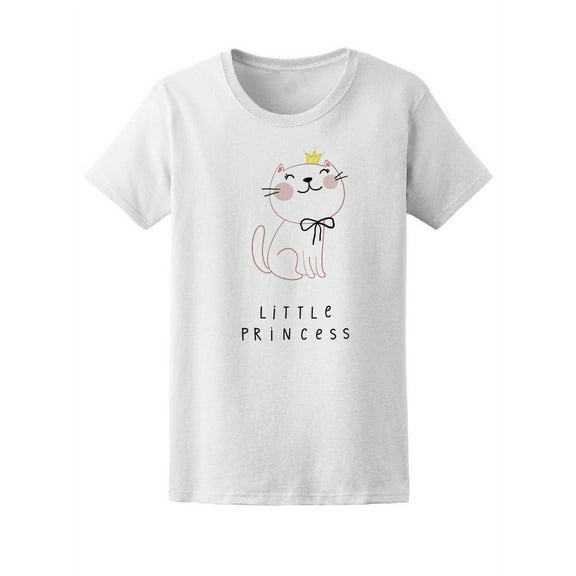 Cute Cat Little Princess T-Shirt Women -Image by Shutterstock, Female XX-Large