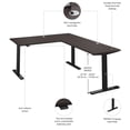 thumbnail image 2 of Scranton & Co Engineered Wood 60W L-Shaped Standing Desk in Storm Gray, 2 of 7