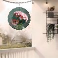thumbnail image 6 of Metal Hanging Wind Spinners with Artistic Sound Wave Design - Vibrant Pink Flower Motif for Yard and Garden Decor, 6 of 6