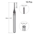thumbnail image 2 of Uxcell 1/8" Shank 0.9mm x 6mm Diamond Film Coated Carbide End Mill CNC Router Bits 10 Pack, 2 of 6