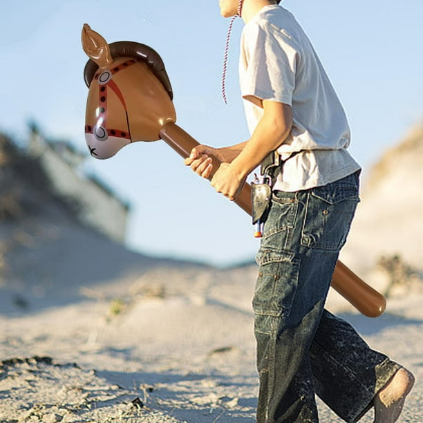 Stick Horse - Sons De Hennissement De Poteau Détachable | Poney D'équitation En Peluche, Tête D'animal De Jeu De Rôle Cowboy | Pour Les Jeux De Rôle Garçons Filles D'âge Préscolaire Anniversai