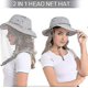 thumbnail image 3 of Mosquito Head Net Hat - Bug Cap Upf 50+ Sun Protection With Hidden Netting For Beekeeping Hiking Unisex, 3 of 5