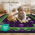 thumbnail image 4 of ODIKA 6'x9' Washable Area Rug Ghost Gothic Horror Halloween Skull Spooky Vintage Witchy Witch for Dining Room, Under Table, Office Décor, Non-Slip Chair-Friendly, 4 of 7
