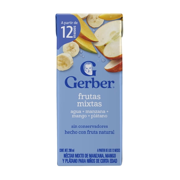 Bebida Nestle Gerber etapa 4 frutas mixtas 200 ml