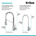 thumbnail image 5 of KRAUS Bolden Commercial Style Pull-Down Kitchen Faucet and Purita Water Filter Faucet Combo in Chrome, 5 of 10