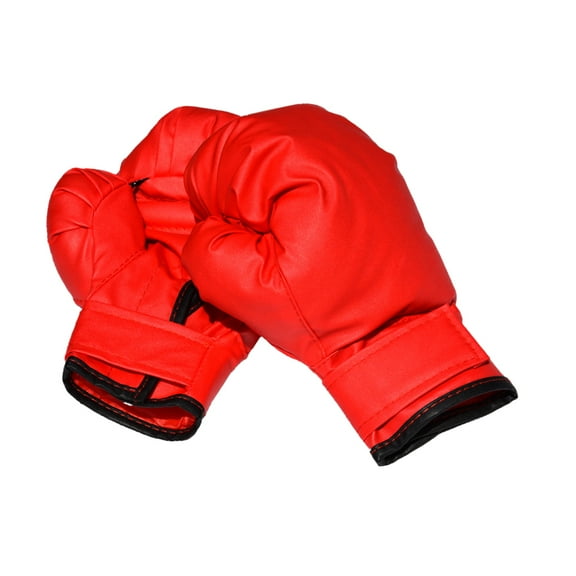 Kudiqi Kids Boxing Gloves Training Protective Mitts Sparring Hand Pads for Wrestling Kickboxing Fighting (Red)