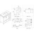 thumbnail image 4 of Blossom Lyon 36″ Vanity | Matte White | Acrylic Sink | Waterproof PVC | Soft-Close Drawers | Freestanding, 4 of 6