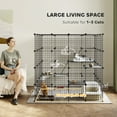 thumbnail image 4 of PawHut Cage pour Chat de 55 Pouces pour l'Intérieur, Parc pour Animaux à 4 Niveaux avec Plateformes, Rampes, 4 of 10