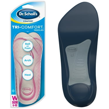 2 Pack Dr. Scholl’s Tri-Comfort Shoe Insoles for Women (6-10) Inserts with FlexiSpring Arch Support