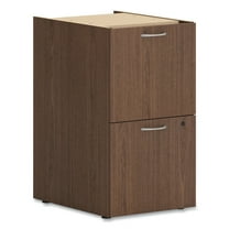 HON HLPLPSFF.LSE1 15 in. x 20 in. x 28 in. 2 Legal/Letter-Size File Drawers Left or Right Mod Support Pedestal - Sepia Walnut