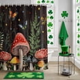 thumbnail image 5 of Mushroom Butterfly Botanical Shower Curtain Set with Hooks, Brown Waterproof Fabric Bathroom Curtains Decor Home Accessories,66 X 72 Inch Long, 5 of 9