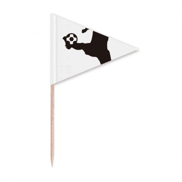 Sihouette Cure-Dents de Sport Football soccer Triangle Toppers de Cupcake Drapeau