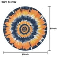 thumbnail image 6 of Orange Blue Tie Dye Mandala Pattern Round Tablecloth 60"x60",Wrinkle Wipeable Table Cloth for Kitchen Dining Room Picnic Patio Party, 6 of 6