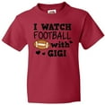 thumbnail image 3 of Inktastic I Watch Football with My Gigi Youth T-Shirt, 3 of 5