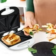 thumbnail image 2 of Bene Casa White Breakfast Sandwich Maker Nonstick Cool Touch Sandwich Press Toaster, 2 of 12