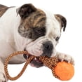 thumbnail image 4 of One Paw, Tug Rope & Ball Dog Toy, Tug of War, Orange, for Dogs, 4 of 6