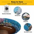 thumbnail image 3 of Elastic Fitted Round Tablecloth, Ocean Diving Elephant Waterproof Stretch Table Cover for 55"-60" Tables, Blue Coastal Coral Fish Marine Life Washable Outdoor Tablecloths for Patio, Picnic, Camping, 3 of 9