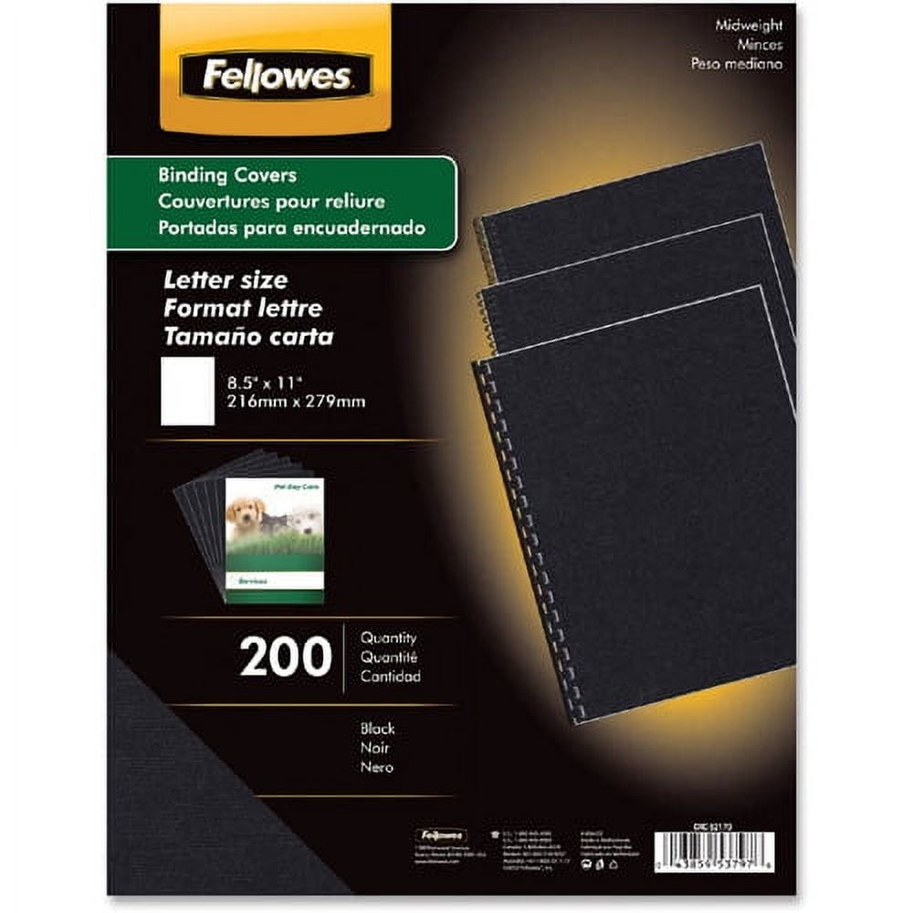 Fellowes, FEL52113, Expressions Oversize Linen Presentation Covers, 200 / Pack, Navy