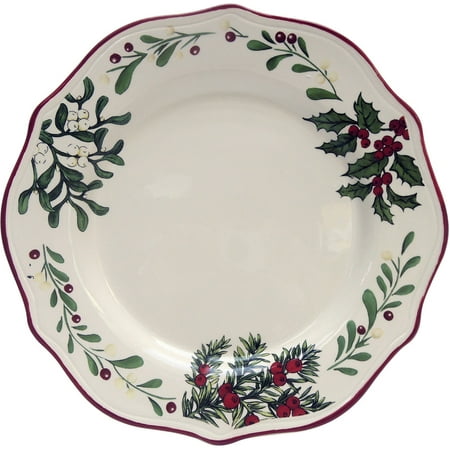 better homes and gardens heritage dinner plate set of 6 walmart christmas dishes better homes and gardens