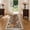 Brown, variant on Farmhouse Floral Runner Rug 2x6 Washable Entryway Runner Non Slip, Scalloped Hallway Rug, Low Pile Thin Foldable Kitchen Mats, Soft Non Shedding Indoor Carpet for Bedside Laundry, Blue