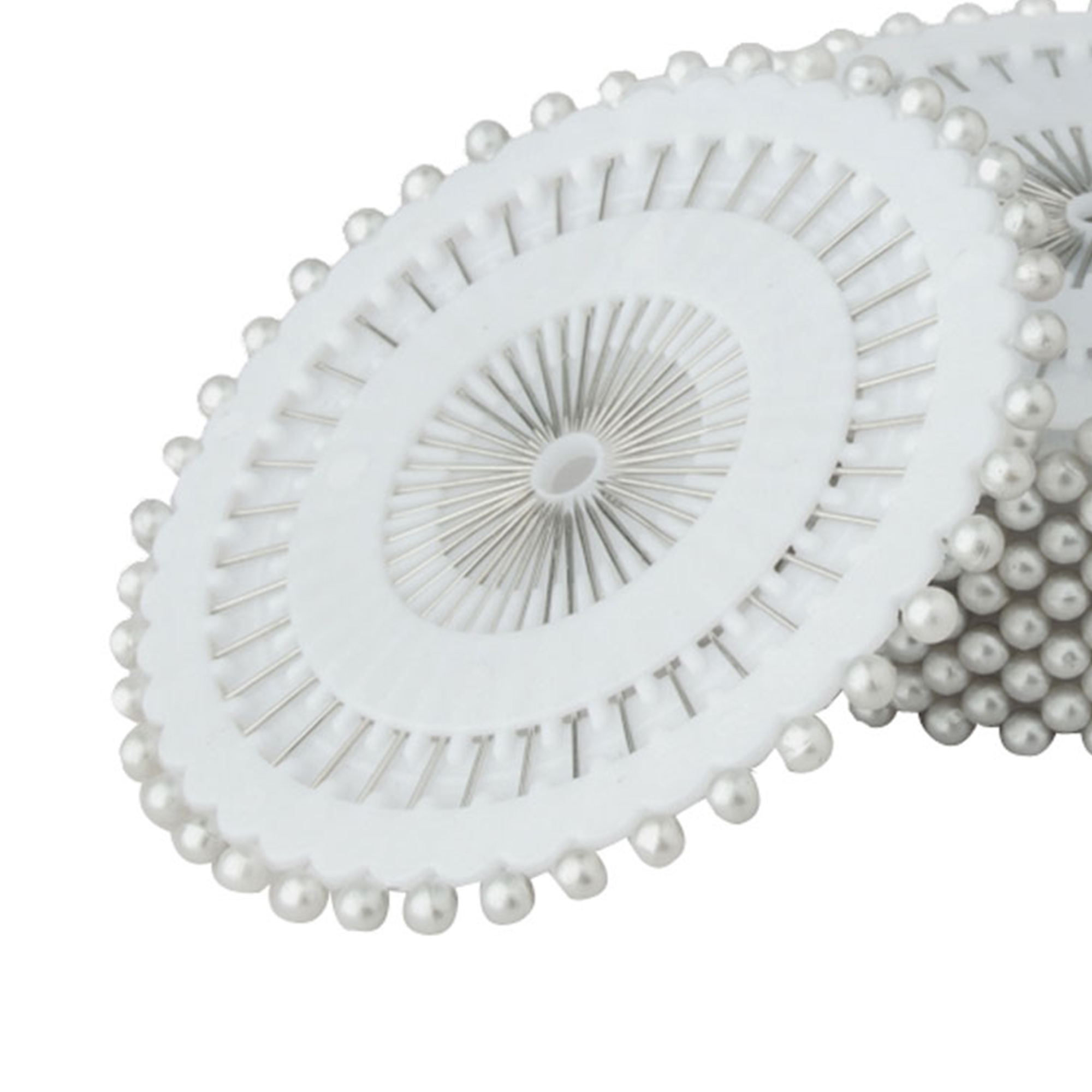 Unique Bargains White Decorative Pearl Head Pins 3mm Round Manmade Pearl Straight Pins