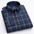 thumbnail image 1 of Camisa retro informal de algodón puro con estampado a cuadros y lavado enzimático para hombre, camisa bordada de primavera, 1 of 5