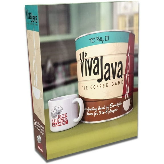Viva Java The Coffee Game - Greater Than Games - Social Boardgame, Ages 13 , 3-8 Players, 1-2 Hours