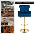 thumbnail image 4 of VIOLHEDO 2 Set Velvet Swivel Bar Stool with Adjustable Height and Comfortable Cushioned Seat, 4 of 6