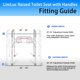 thumbnail image 3 of Asiento de inodoro elevado LimLuc con asas ajustables, 400 libras, 3 of 8