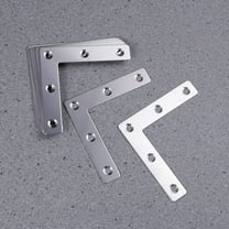 MLINS  10 Pcs Stainless Steel Fixed Plate Flat Iron Bracket Corner Angle Brackets