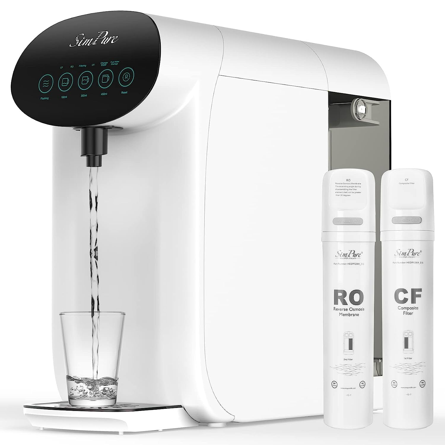 SimPure Y7PW UV Countertop Reverse Osmosis System with Extra a Set of
