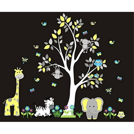 Wall Decals Nursery Jungle Animal Decals Removable And