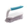 thumbnail image 1 of Fregador de Ducha para Limpieza Cepillo Doméstico con Cepillos Rígidos, Manija Larga para Azulejos de Baño Fregadero de Cocina Alfombras de Piscina, Grip Antideslizante Azul 15cm, Cepillo de Limpieza, 1 of 6