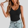 thumbnail image 7 of BRGZLK Tank Tops For Women's Solid Color Double Lined V Neck Summer Slim Fit Basic Sleeveless Shirts Cute Trendy Going Out Tops, 7 of 7