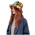 thumbnail image 3 of Dyfzdhu Tie-Dye Windproof Warm Bucket Women Thick Velvet Fisherman Hat Plus Baseball Caps, 3 of 9