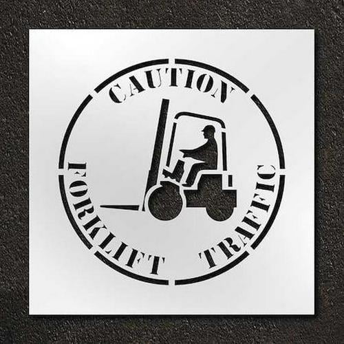 Rae Stencil, Caution Forklift Traffic, 24 in