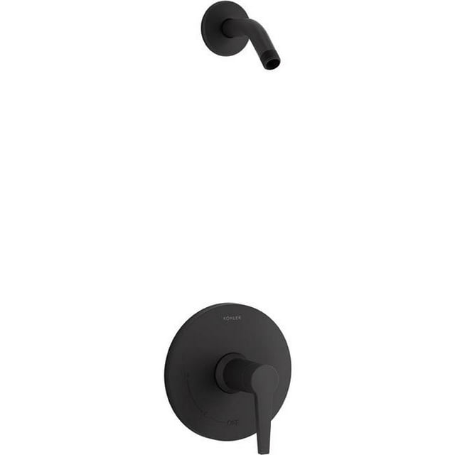 Kohler K-TLS97077-4-BL Pitch Shower Only Headless Kit, Matte Black