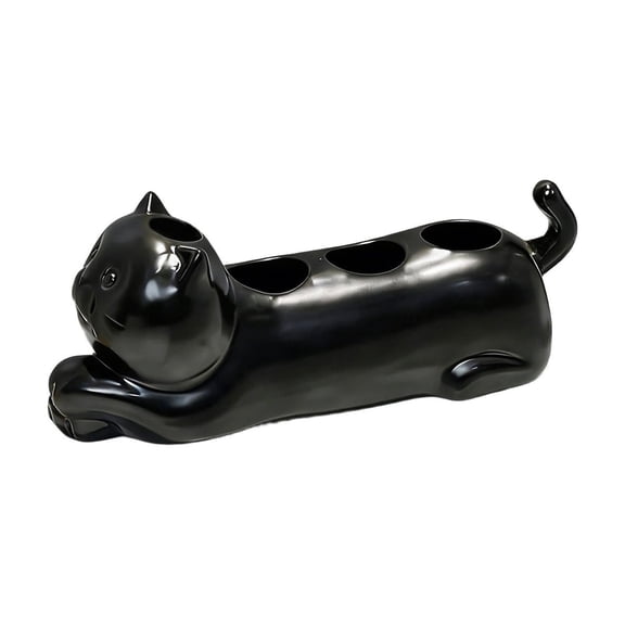 Ceramic Toothbrush Holders – Cute Cat Design, Space-Saving, Easy to Clean, Ideal for Bathroom Organizer and Manual Toothbrush Storage