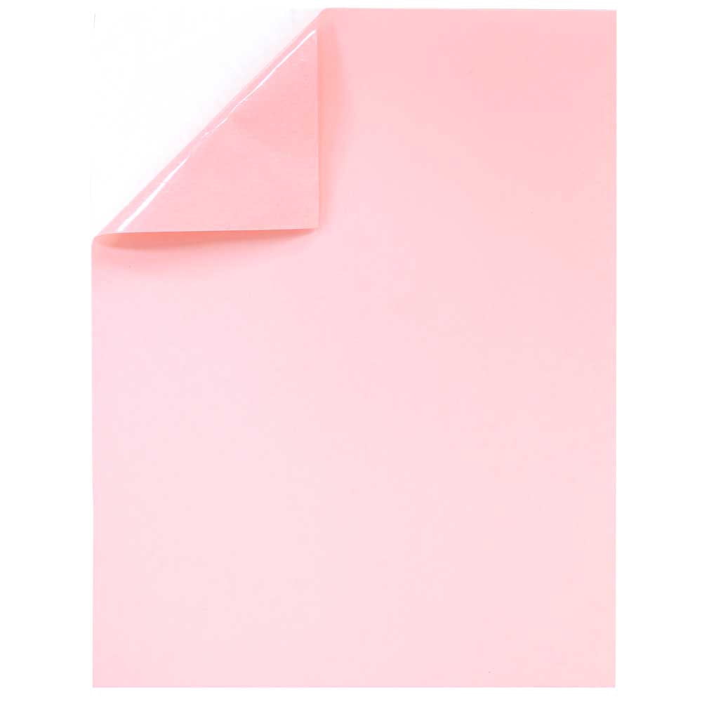 JAM Paper Full Page Labels, 8 1/2 x 11, Baby Pink, 10 per Pack