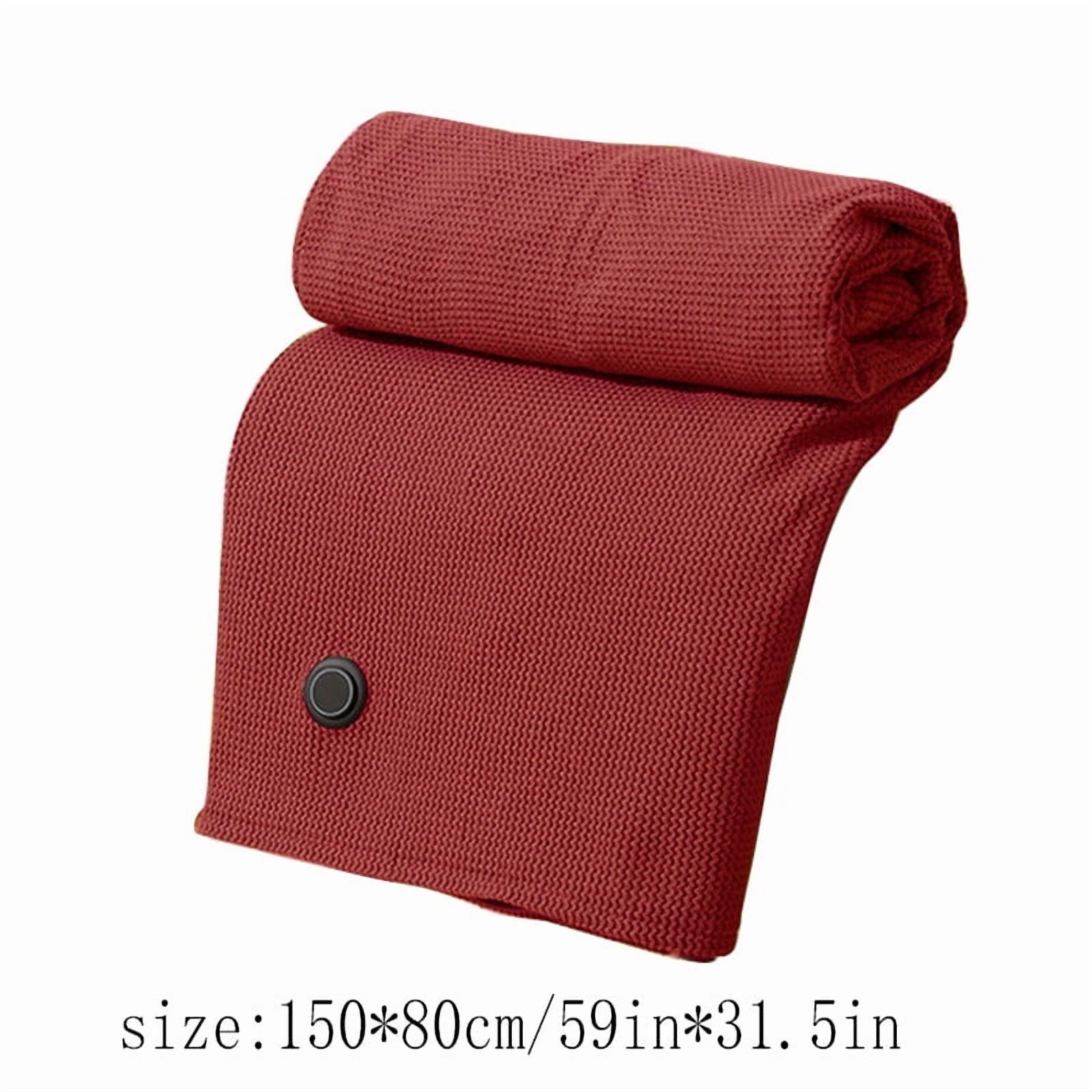 Lwlmwt USB Electric Heated Shawl Portable Heated Blanket with Zipper Adjustable Temperature Machine Washable Ideal for Outdoor, Car and Travel