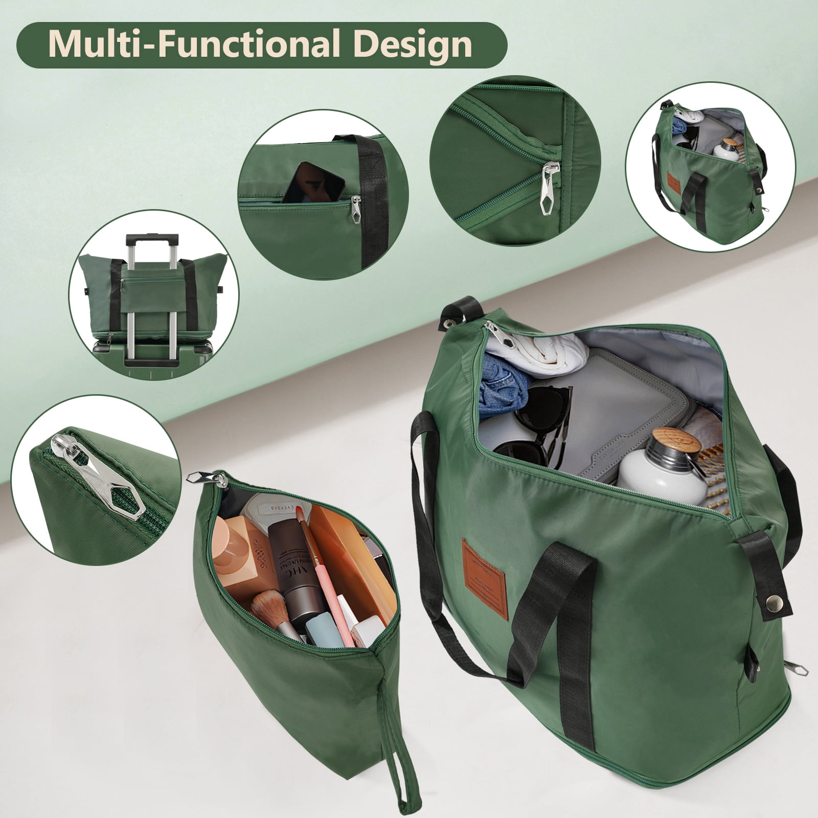 6-Piece Luggage Set, 16"20"24"28", Travel Duffel & Toiletry Bag, ABS Hard Shell, TSA Lock