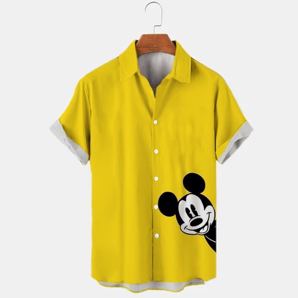 New Anime Mickey Mouse Donald Duck Men's T-Shirt 3D Printing Summer Disney Casual Simple High Quality Shirt Hawaiian T-Shirt TopL Gao Jinjia LED